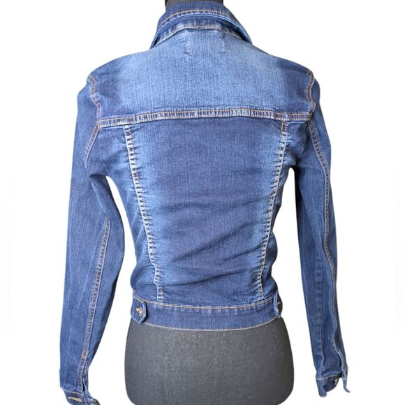 New Look Dark Wash Denim Jacket - Button-Up, Classic-Size S - Picture 4 of 5